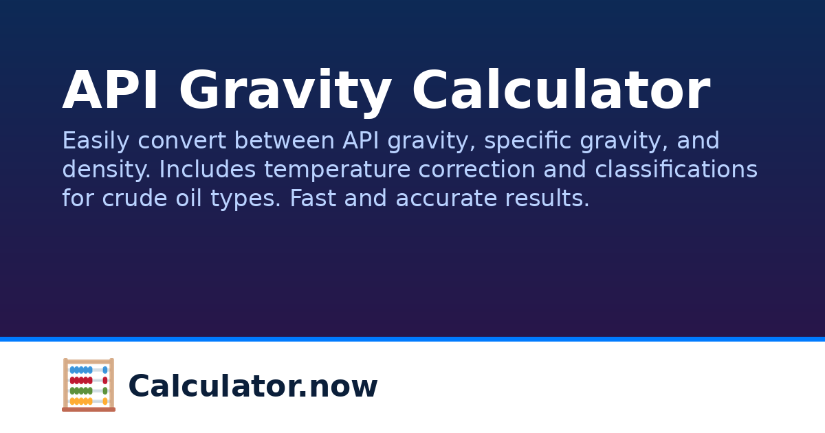 Api Specific Gravity API Gravity Calculator | Calculator.now