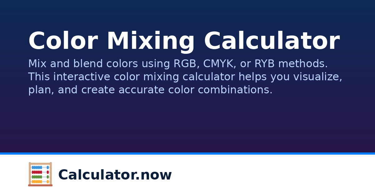 Color Mixing Calculator | Calculator.now