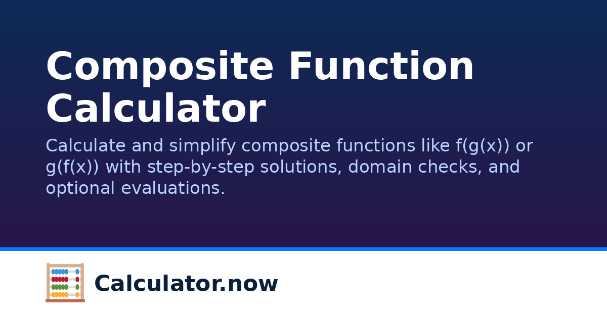 Composite Function Calculator | Calculator.now