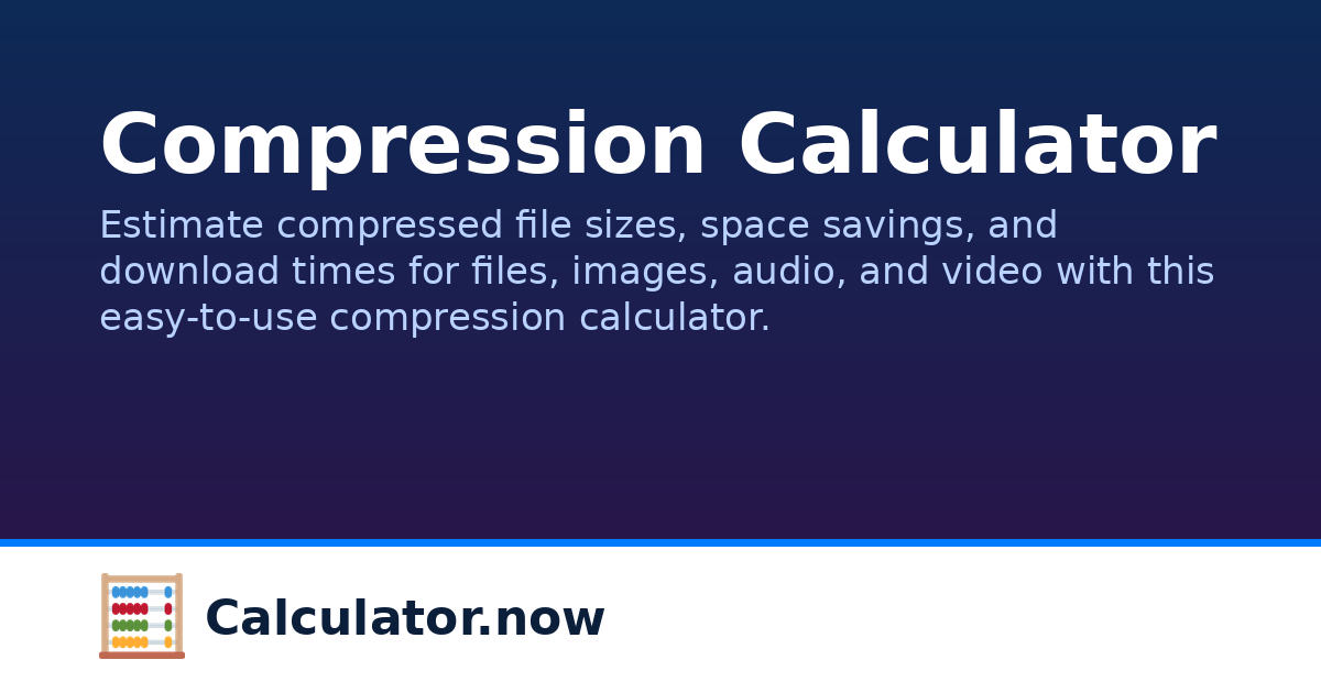 Compression Calculator | Calculator.now