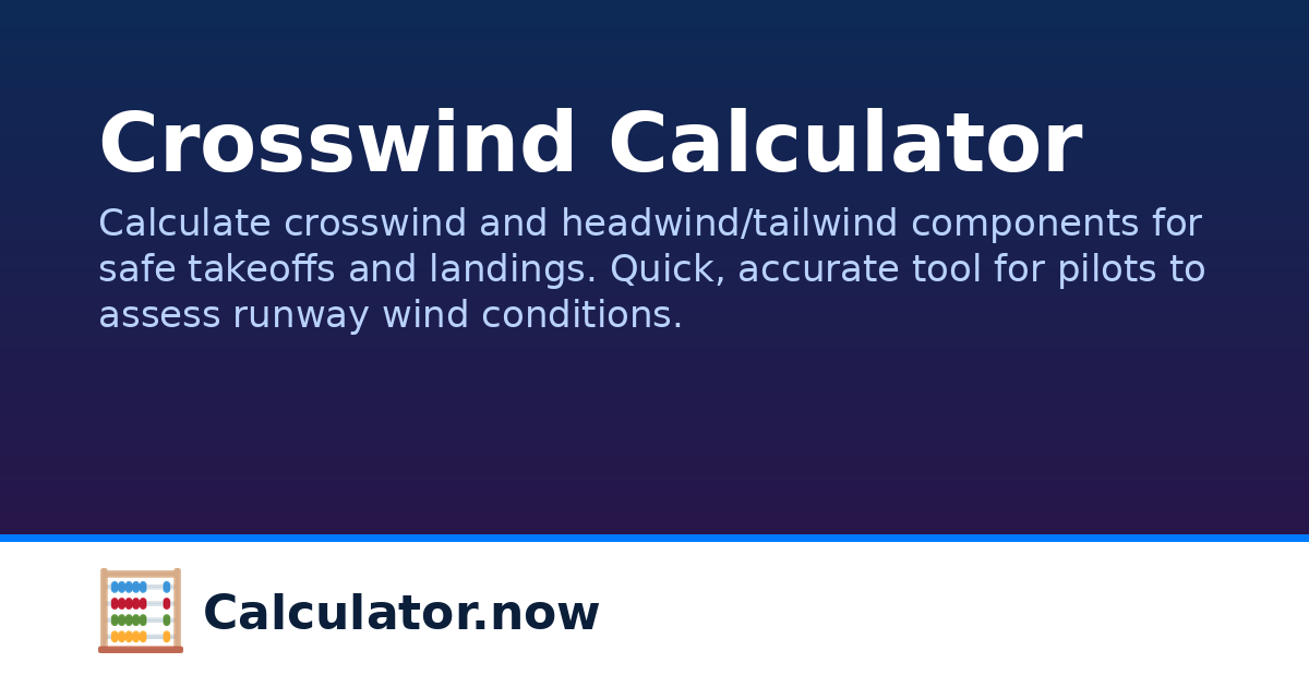 Crosswind Calculator | Calculator.now