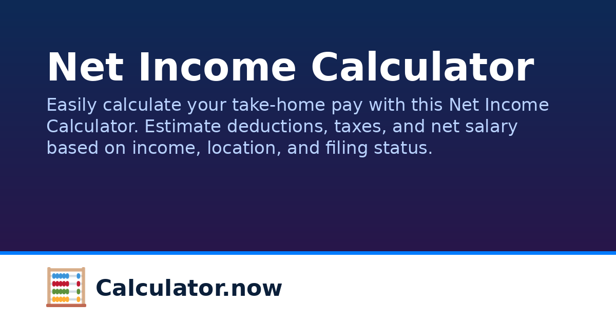 Net Income Calculator | Calculator.now