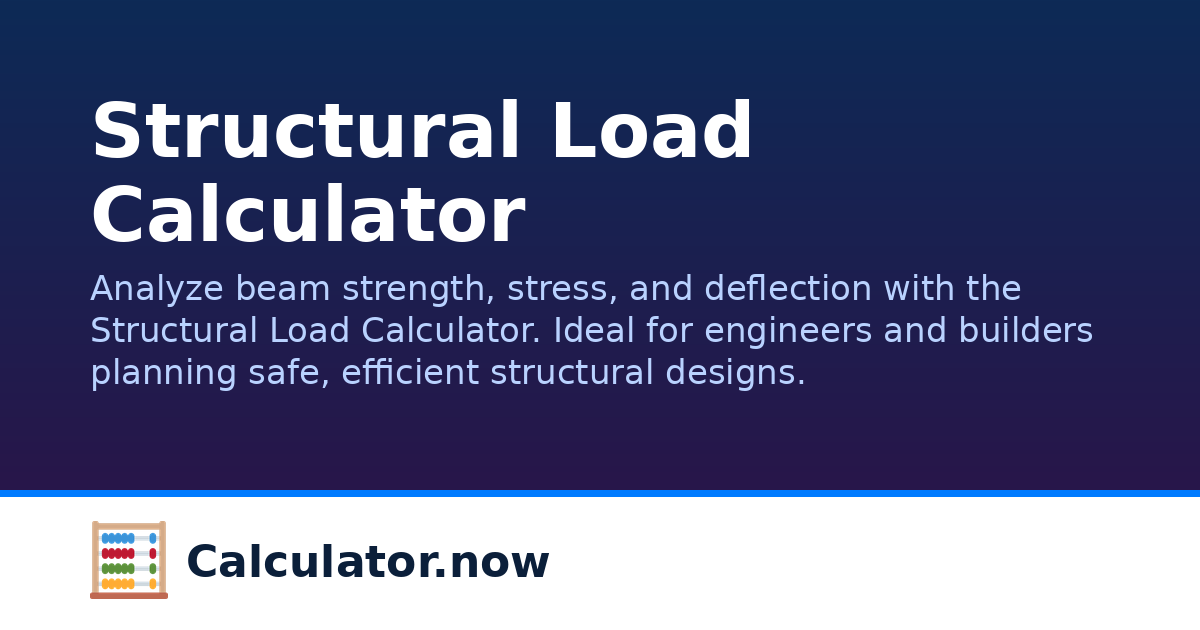 Structural Load Calculator | Calculator.now