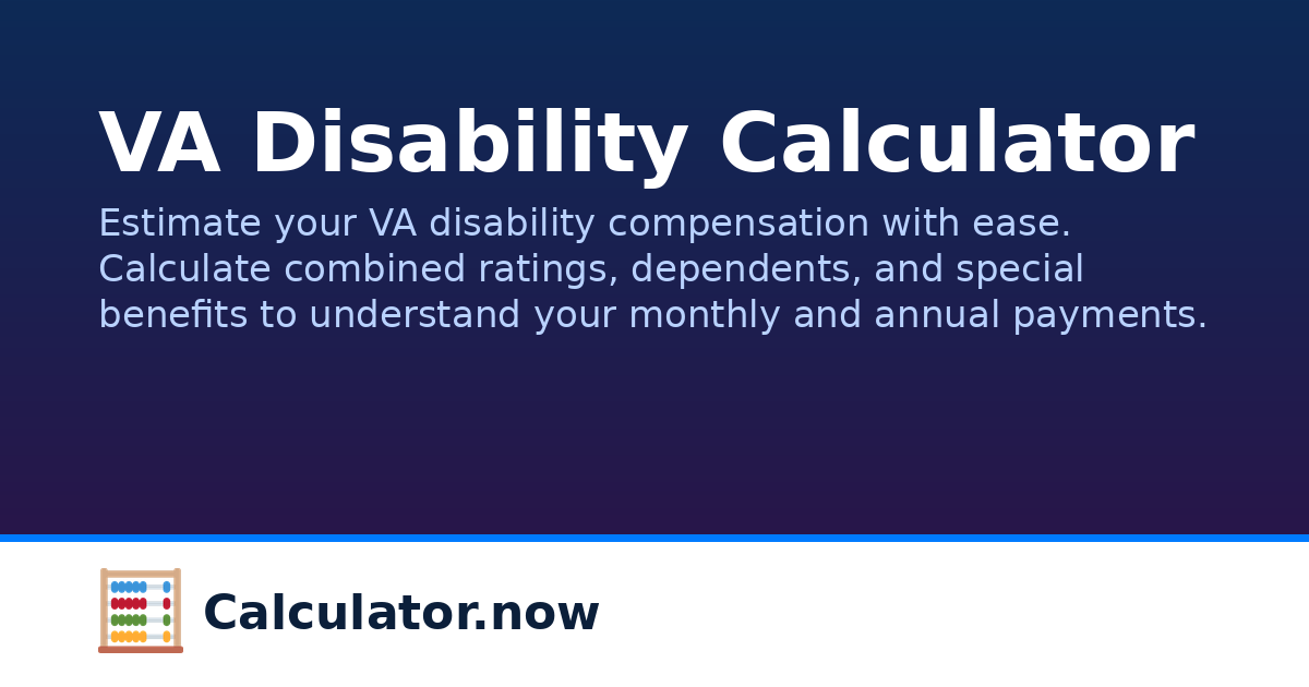 Va Math Calculation Chart VA Disability Calculator | Calculator.now
